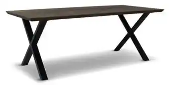 EM Home Preston matbord 200x95 cm h75 fasad kant rökt ek x-ben erbjuda