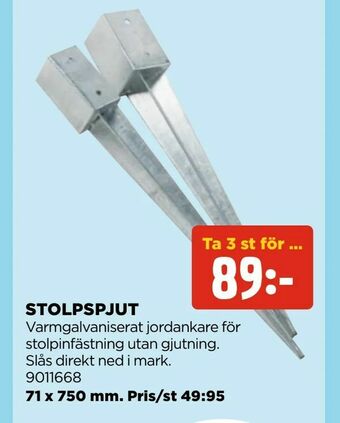 Jem&Fix Stolpspjut erbjuda