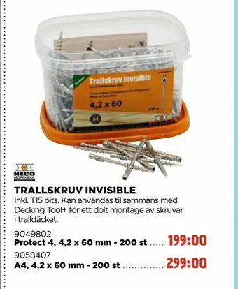 Jem&Fix Trallskruv invisible erbjuda