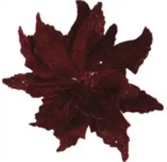 Juldekoration julstjärna poinsettia clip bordeaux