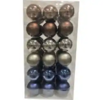 Julgranskulor lafiora 54-pack glas 6cm natur