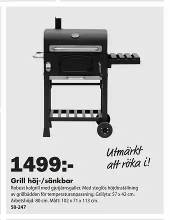 Biltema Grill höj-/sänkbar erbjuda