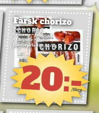 Bonum Matmarknad Färsk chorizo erbjuda