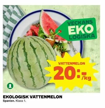 Coop Extra Ekologisk vattenmelon erbjuda