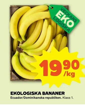 Coop Forum Ekologiska bananer erbjuda