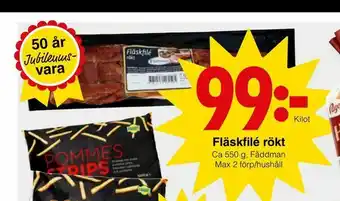 Matöppet Fläskfilé rökt erbjuda