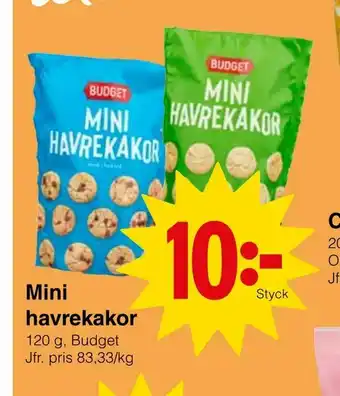 Matöppet Mini havrekakor erbjuda