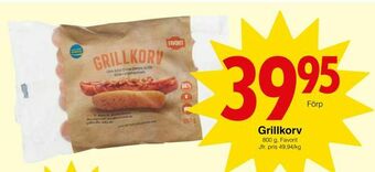 Matöppet Grillkorv erbjuda