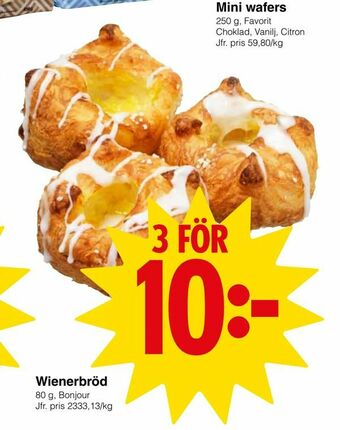 Matöppet Wienerbröd erbjuda