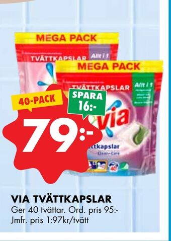 ÖoB Via tvättkapslar erbjuda