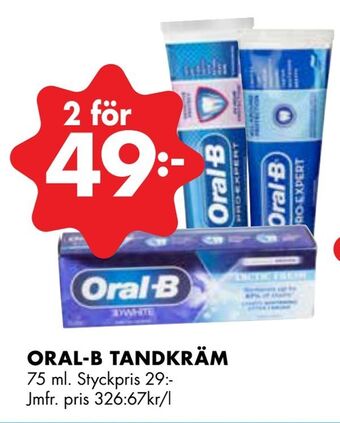 ÖoB Oral-b tandkräm erbjuda