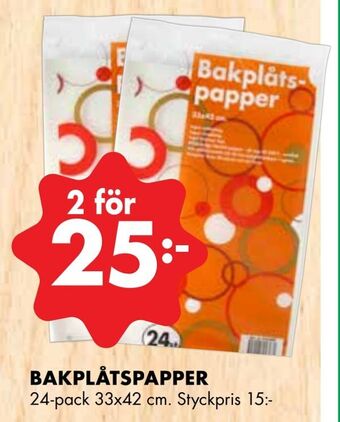 ÖoB Bakplåtspapper erbjuda