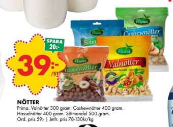 ÖoB Nötter erbjuda