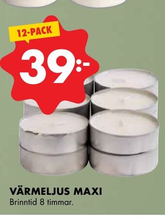 ÖoB Värmeljus maxi erbjuda