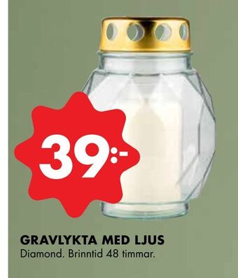 ÖoB Gravlykta med ljus erbjuda
