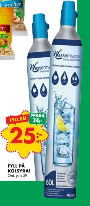 ÖoB Wassermaxx kolsyrepatron erbjuda