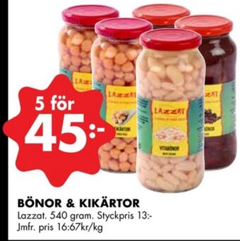 ÖoB Lazzat bönor erbjuda