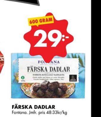 ÖoB Fontana dadlar erbjuda
