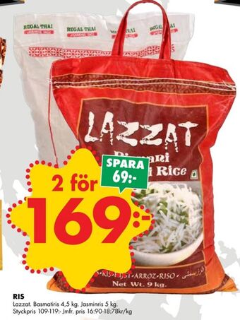 ÖoB Lazzat basmatiris erbjuda