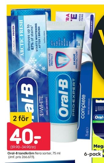 Rusta Oral-b tandkräm erbjuda