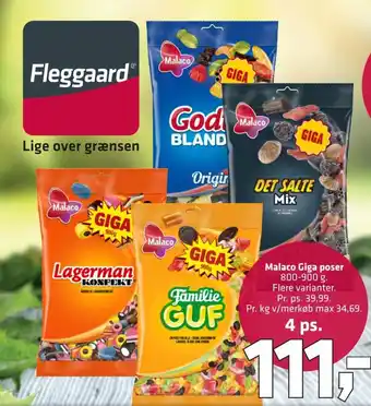 Fleggaard Malaco Giga Poser erbjuda