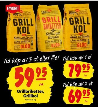 City Gross Grillbriketter, Grillkol erbjuda