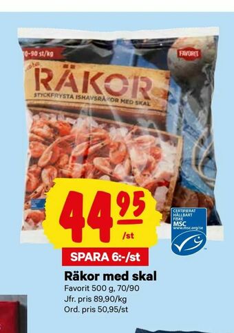City Gross Räkor med skal erbjuda