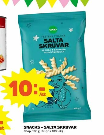 Coop Extra Snacks - salta skruvar erbjuda