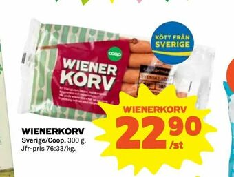 Coop Extra Wienerkorv erbjuda