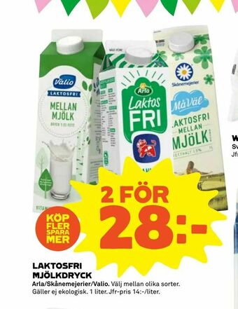 Laktosfri mjölkdryck