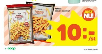 Coop Extra Pommes erbjuda