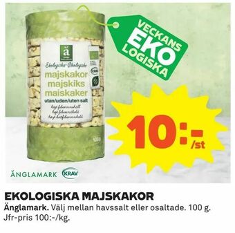 Coop Daglivs Ekologiska majskakor erbjuda