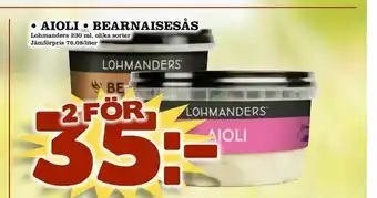 Din Mat aioli • bearnaisesås erbjuda