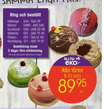 EKO Alla tårtor erbjuda