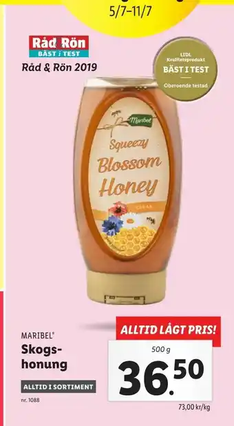 Lidl Skogs- honung erbjuda