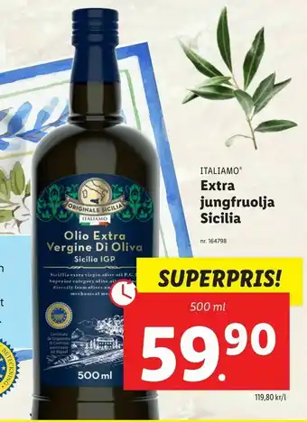 Lidl Extra jungfruolja Sicilia erbjuda