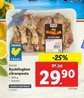 Kycklingben citronpesto