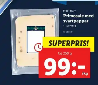 Primosale med svartpeppar