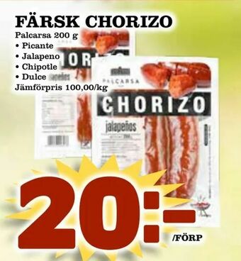 Matboden Ektorp Färsk chorizo erbjuda