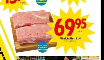 Matöppet Fläskkotlett i bit erbjuda