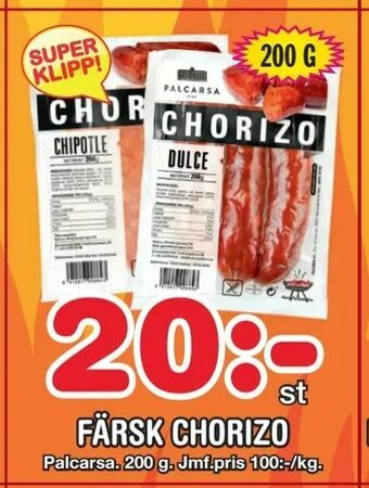 Nya Pulsen Färsk chorizo erbjuda