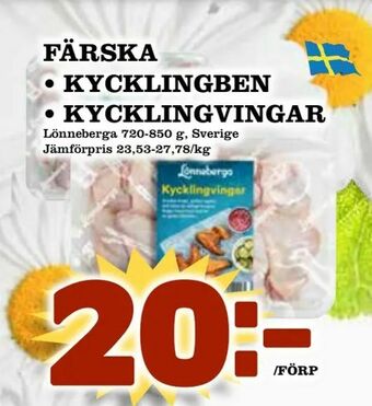 Nya Pulsen Färska • kycklingben • kycklingvingar erbjuda