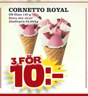 Nya Pulsen Cornetto royal erbjuda