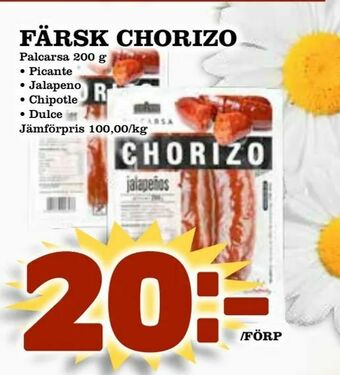 Nya Pulsen Färsk chorizo erbjuda