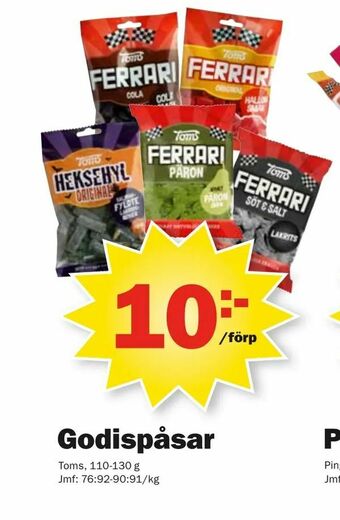 Pekås Godispåsar erbjuda