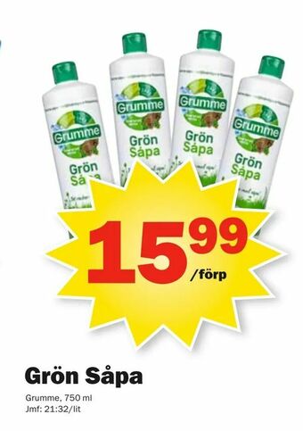 Pekås Grön Såpa erbjuda
