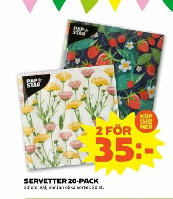 Stora Coop Servetter 20-pack erbjuda