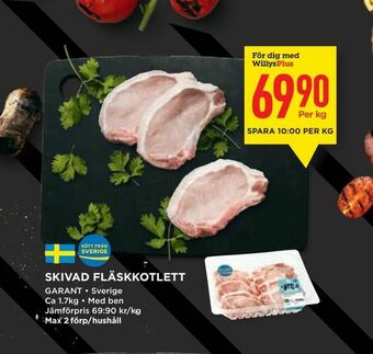 Willys Skivad fläskkotlett erbjuda