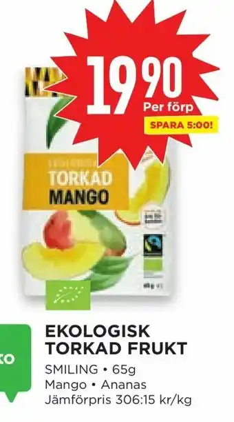 Willys Ekologisk torkad frukt erbjuda