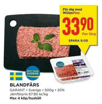 Willys Blandfärs erbjuda